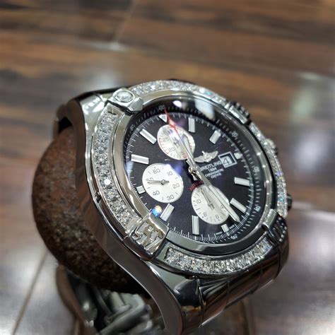 breitling super avenger ii diamond bezel|breitling diamond watch bezel.